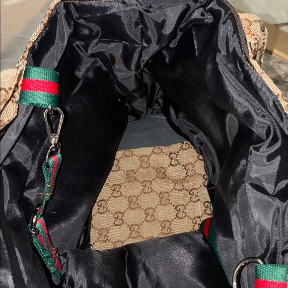 Dog carry bag Beige Patterned with Ribbon Accent - Picture 5 of 8